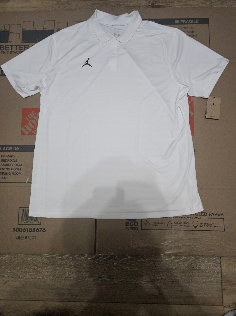 Nike Jordan Dri Fit White Polo